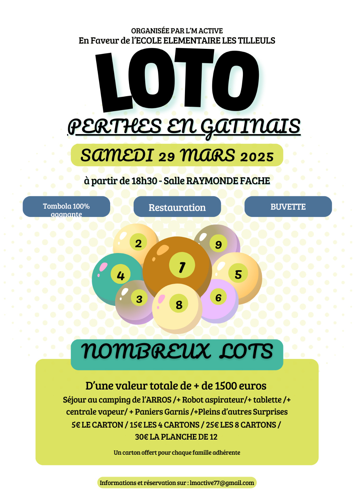 Loto L'M Active @ Salle polyvalente Raymonde FACHE