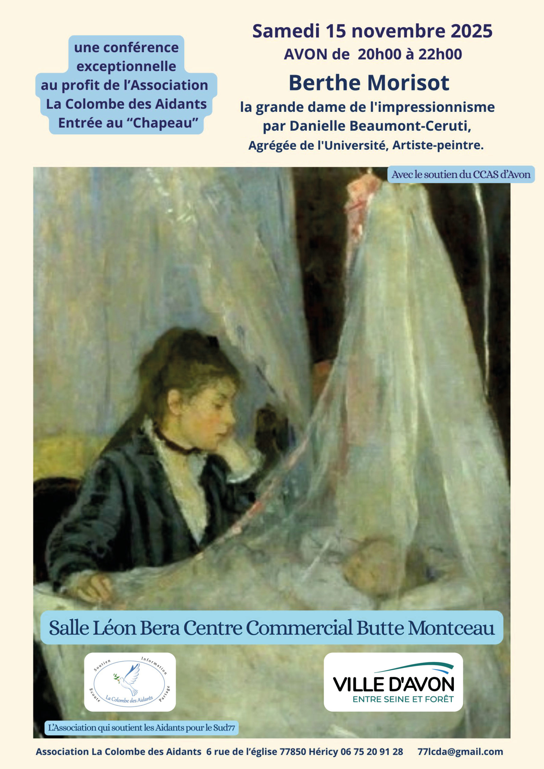 CONFÉRENCE "La vie de Berthe Morisot et sa place au sein du mouvement impressionniste"