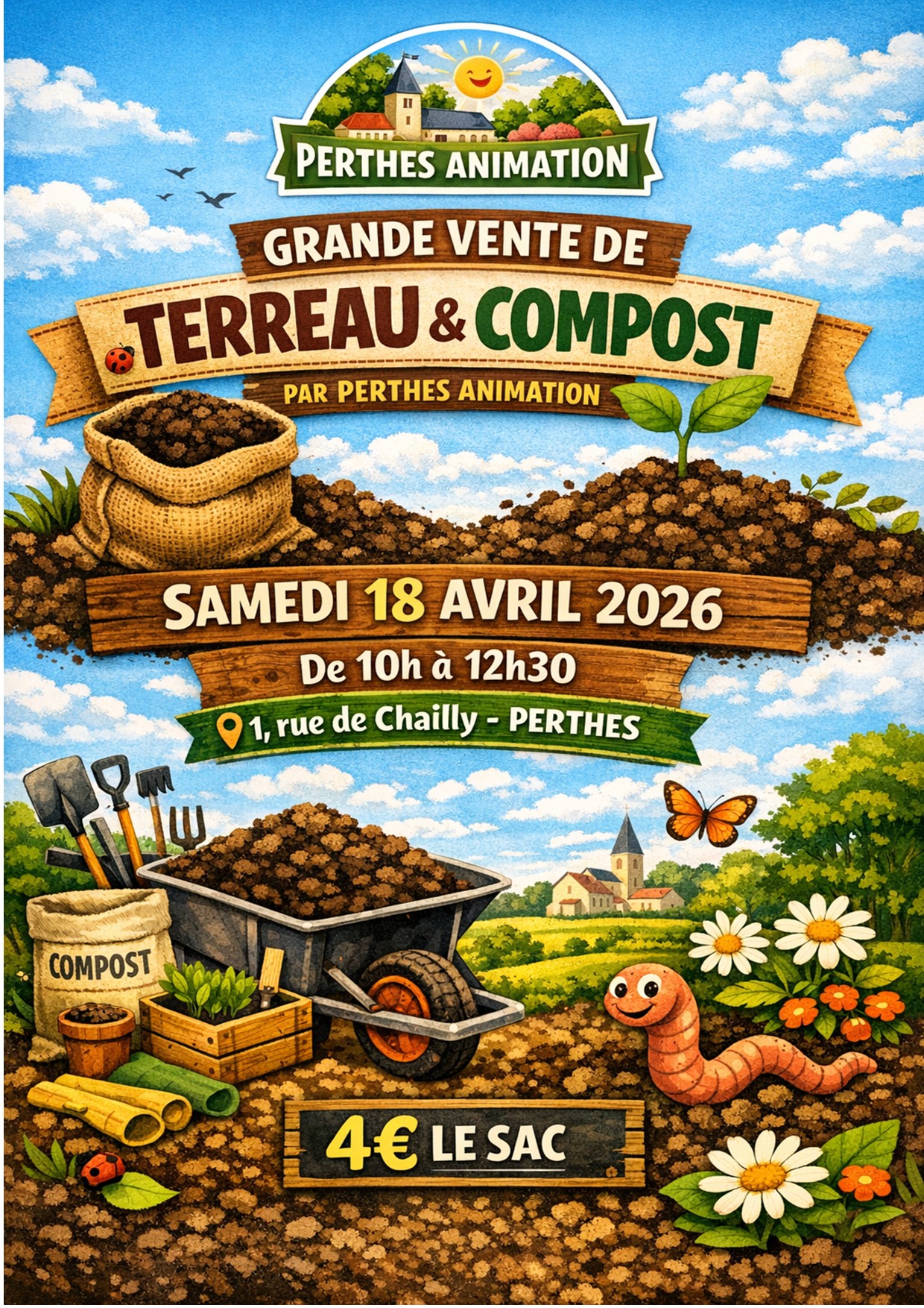 Vente de terreau et compost Perthes Animation @ Pôle associatif et technique